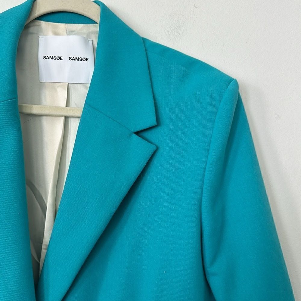 Samsoe Samsoe Oversized Aqua Blazer XS - Picture 2 of 8